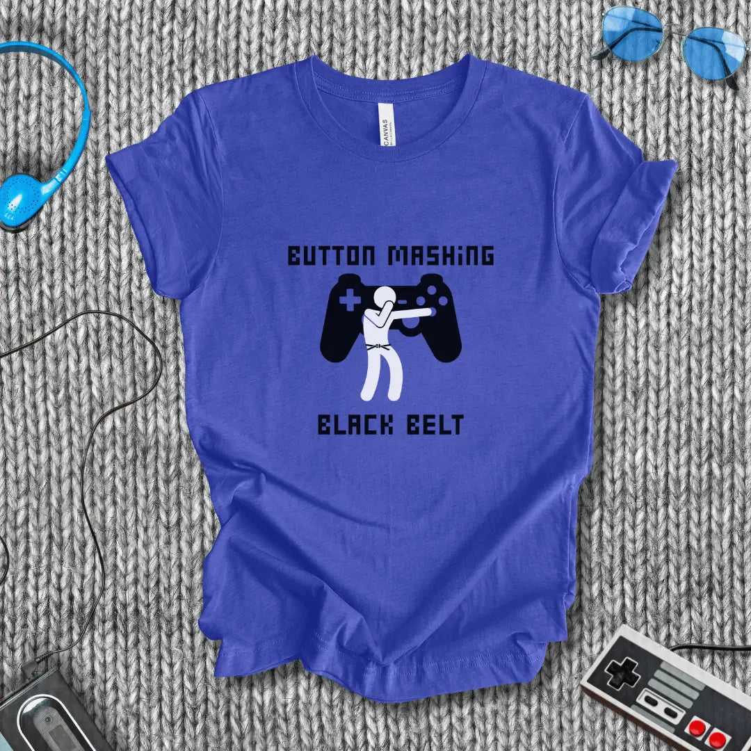 Button Mashing Black Belt T-Shirt