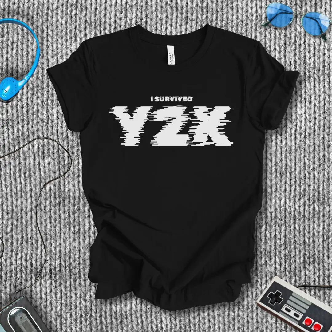 I Survived Y2K Glitch T-Shirt Bella+Canvas