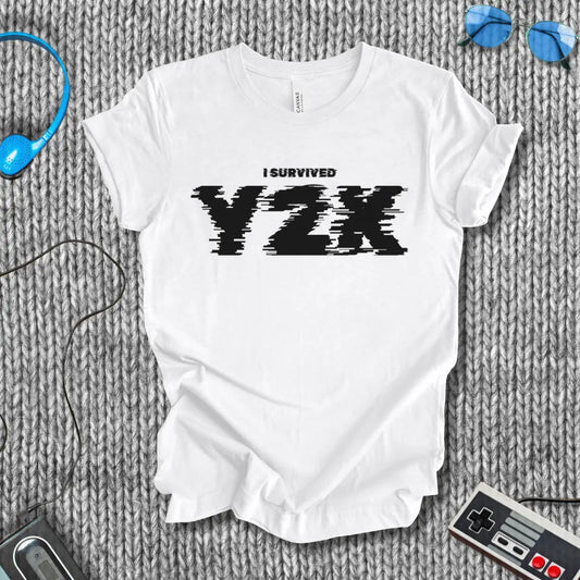 I Survived Y2K Glitch T-Shirt Bella+Canvas