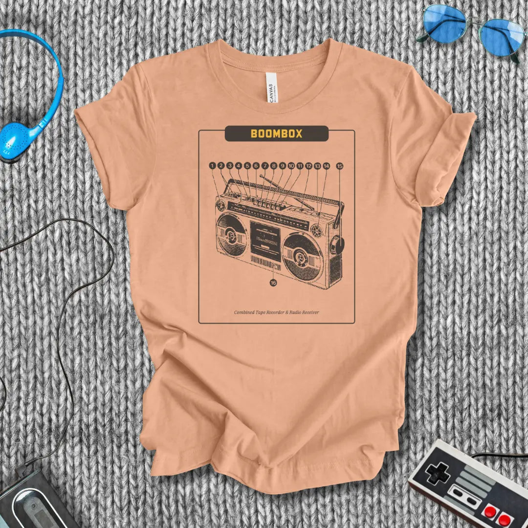 Boombox Schematics T-Shirt Printify