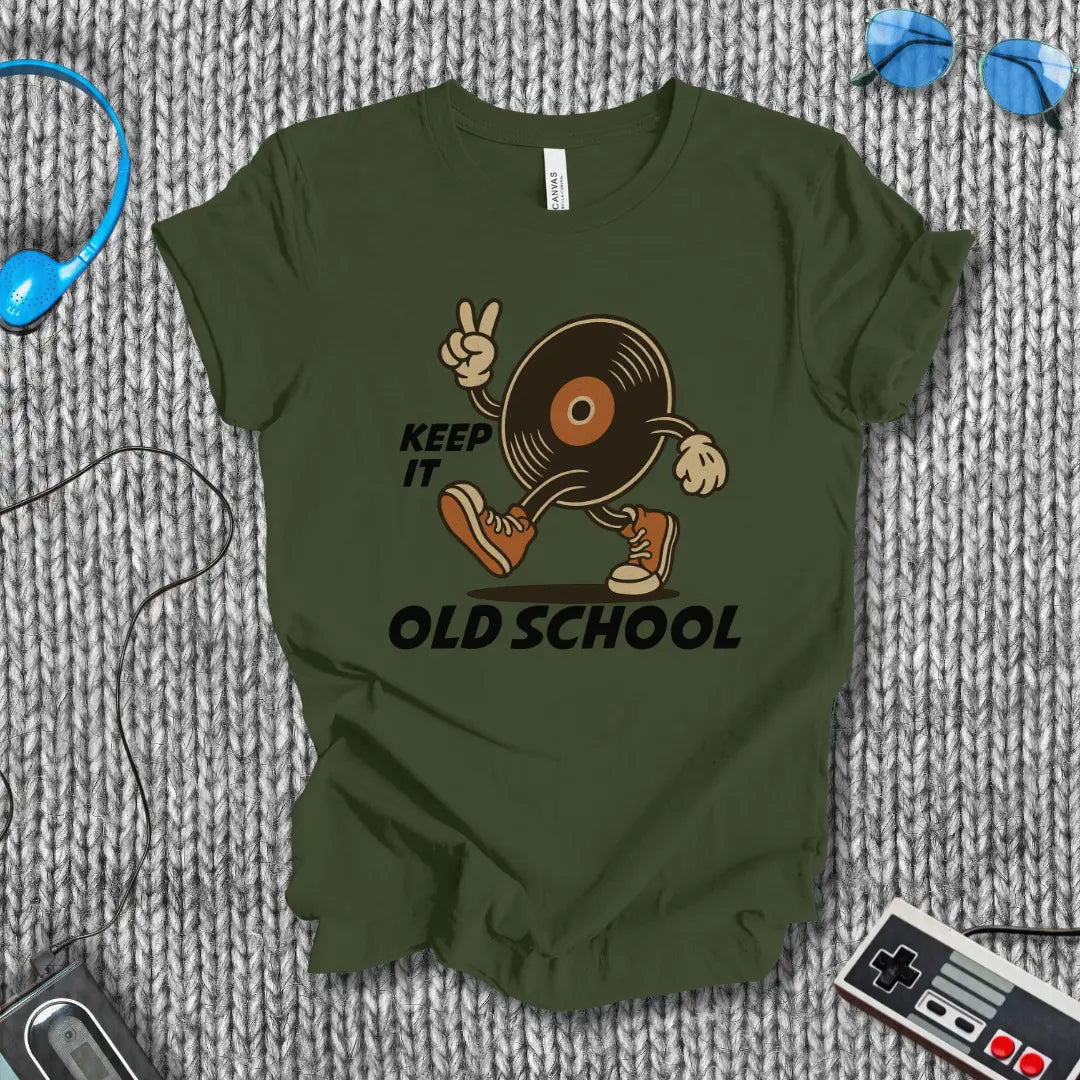 Keep it Old School Vinyl T-Shirt Printify