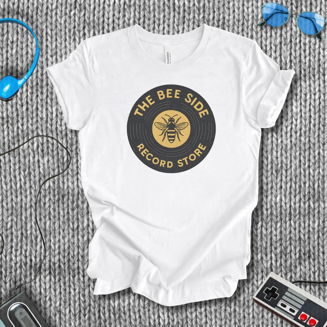 The Bee Side Record Store T-Shirt Printify