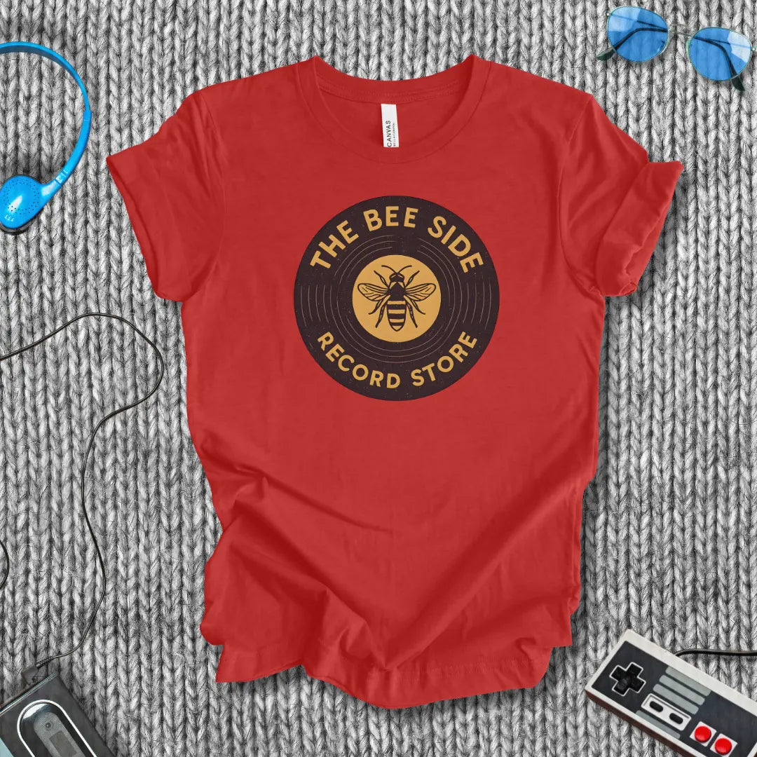 The Bee Side Record Store T-Shirt Bella+Canvas