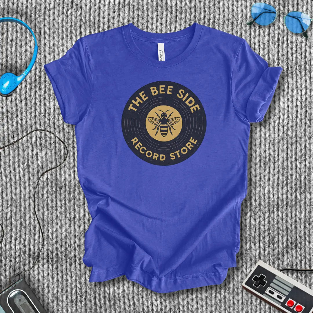 The Bee Side Record Store T-Shirt Printify