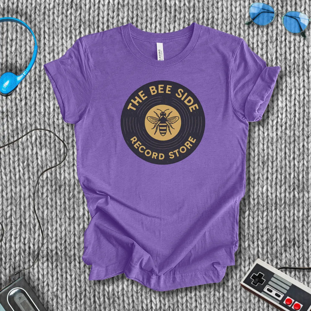 The Bee Side Record Store T-Shirt Printify