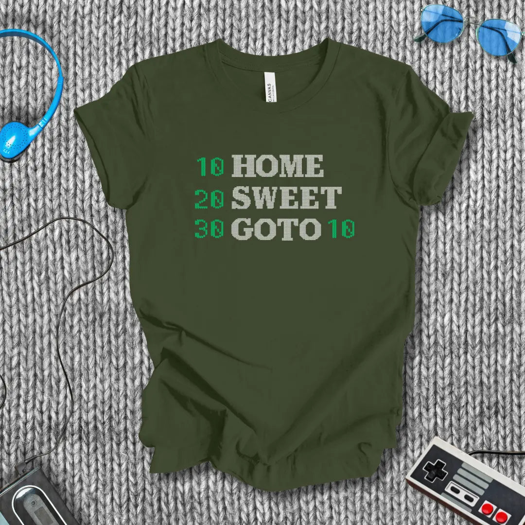 GOTO 10: BASIC Home Sweet Home T-Shirt Bella+Canvas