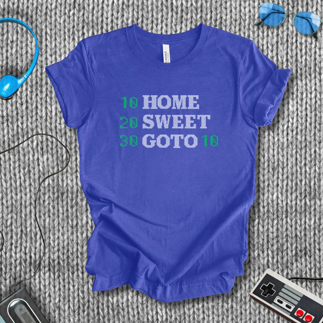 GOTO 10: BASIC Home Sweet Home T-Shirt Bella+Canvas
