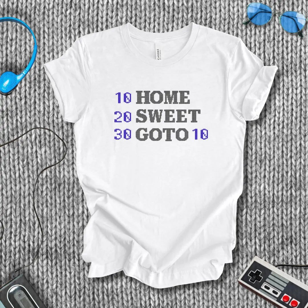 GOTO 10: BASIC Home Sweet Home T-Shirt Bella+Canvas