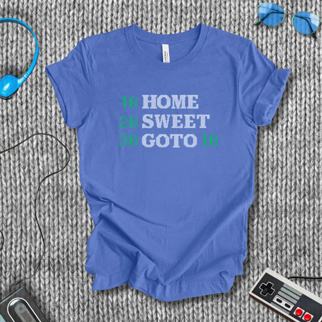 GOTO 10: BASIC Home Sweet Home T-Shirt Bella+Canvas
