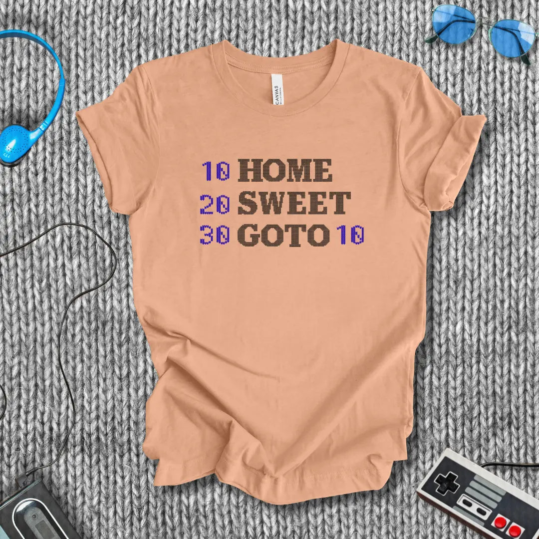 GOTO 10: BASIC Home Sweet Home T-Shirt Bella+Canvas
