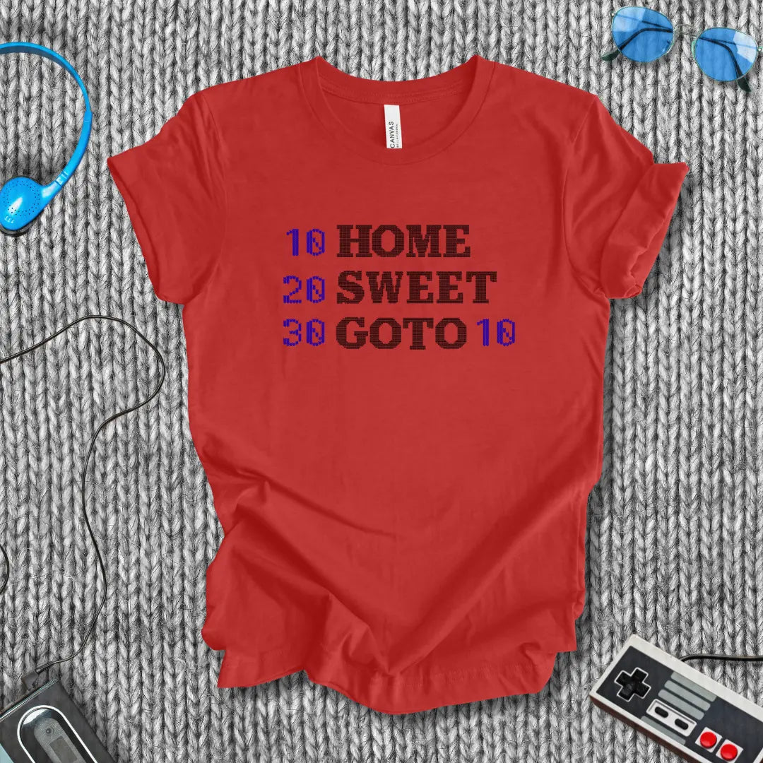 GOTO 10: BASIC Home Sweet Home T-Shirt Bella+Canvas