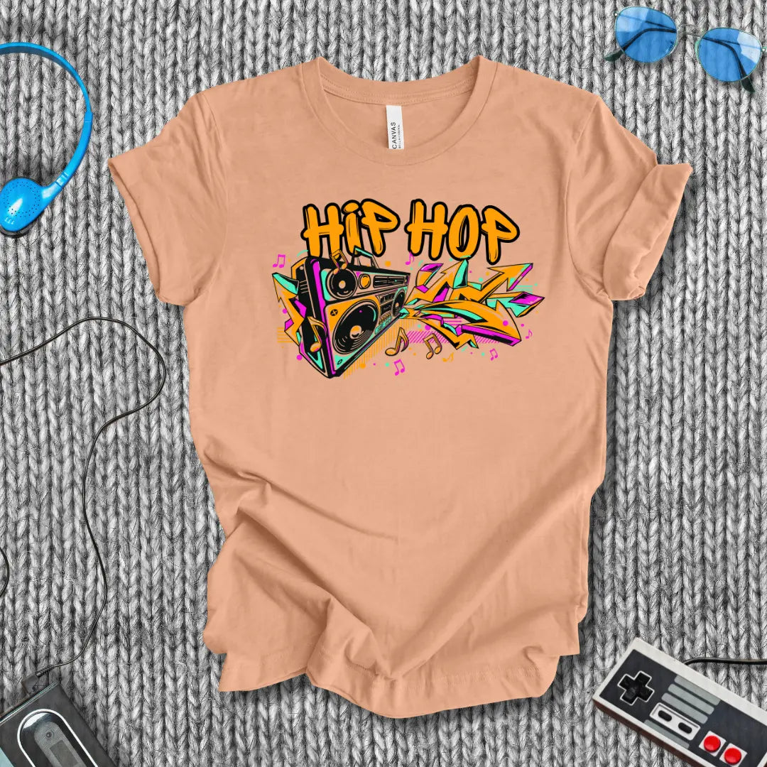 Hip Hop Graffiti Boombox T-Shirt Printify
