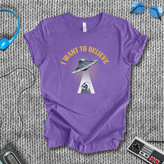 I Want to Believe UFO Skull T-Shirt Printify