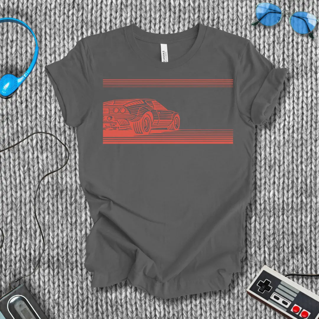 Retro Supercar Linework T-Shirt Printify