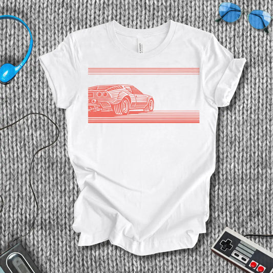Retro Supercar Linework T-Shirt Printify