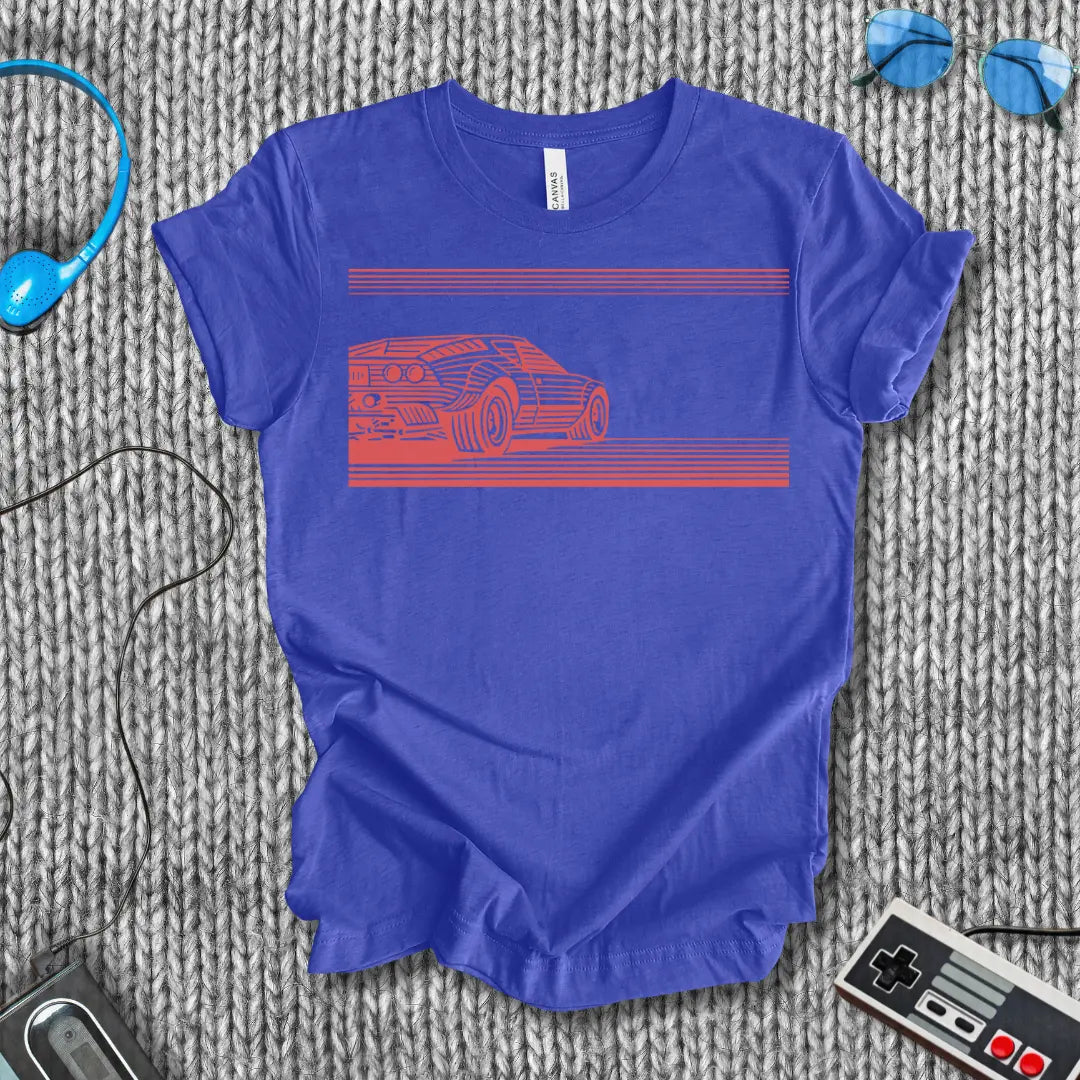 Retro Supercar Linework T-Shirt Printify