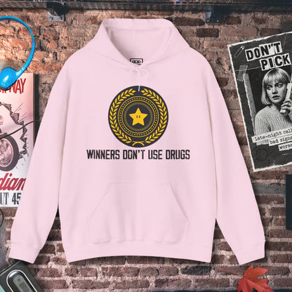 Winners Don't Use Drugs Hoodie Printify