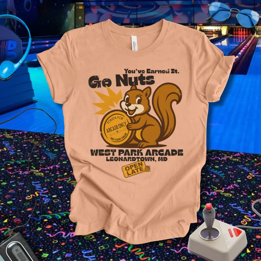 Go Nuts West Park Arcade Retro T-Shirt Printify