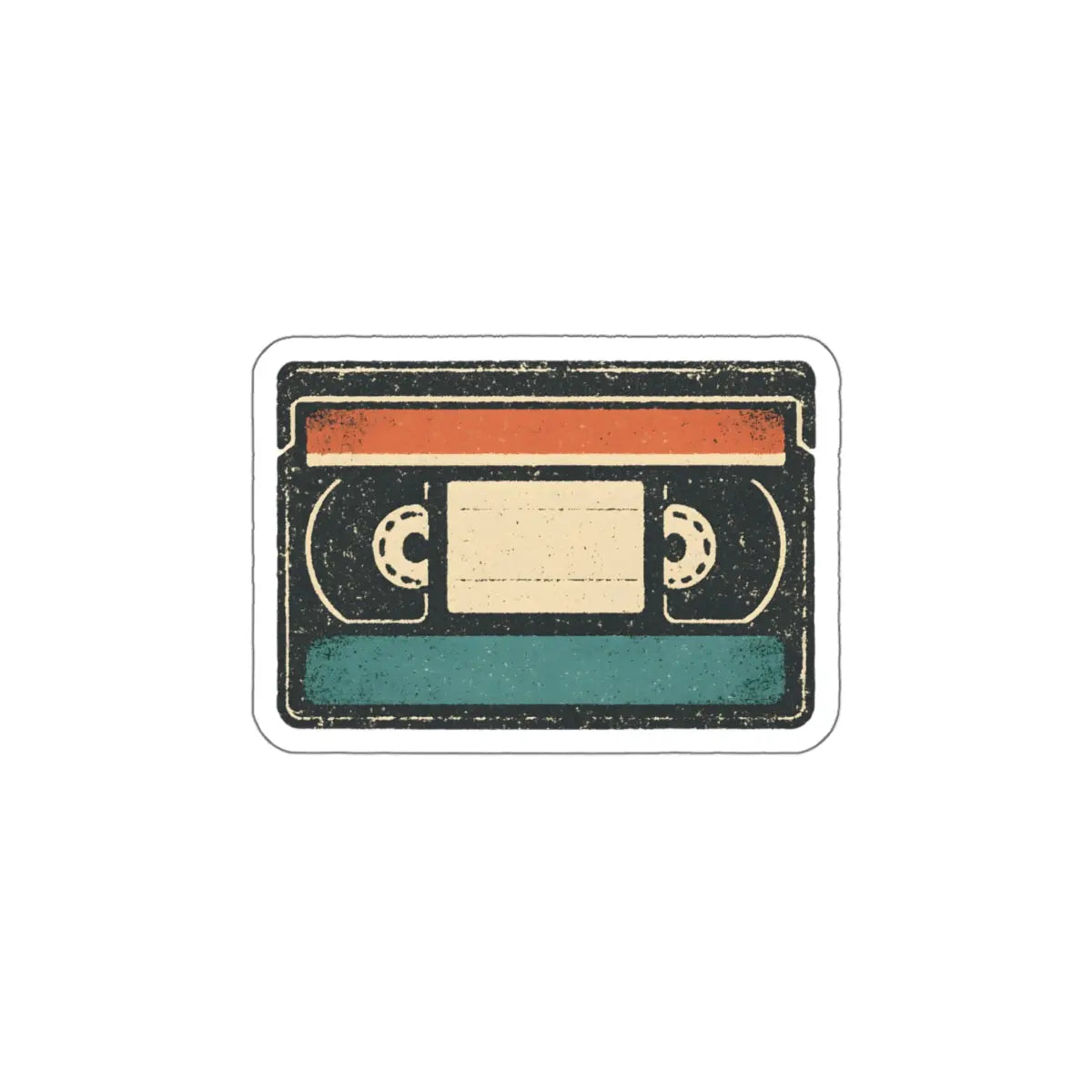 Retro VHS Cassette Die-Cut Sticker Printify