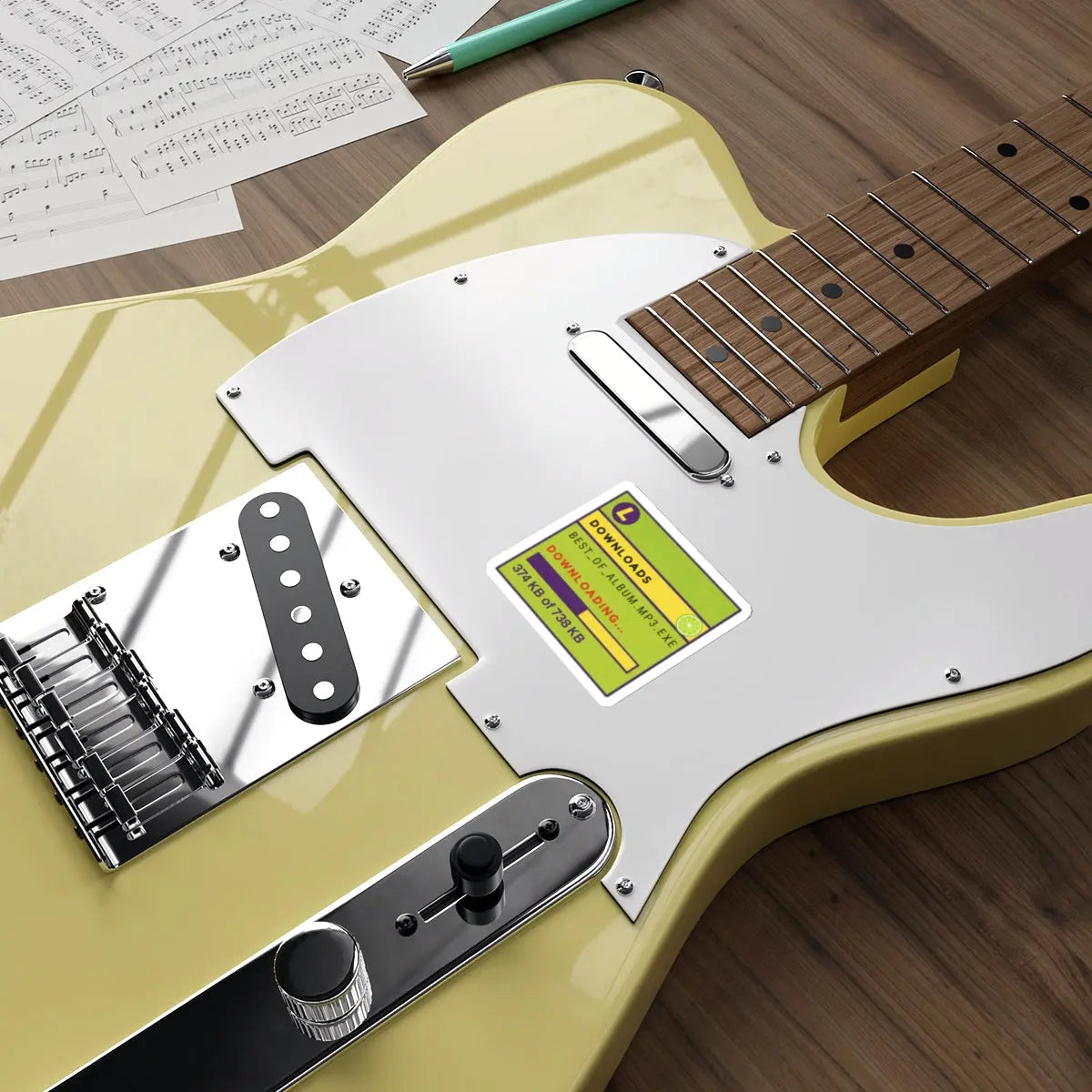 Limewire Download Die-Cut Sticker Printify