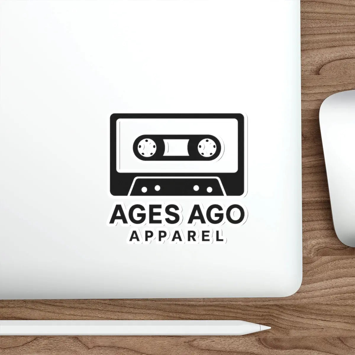 Ages Ago Apparel Logo Die-Cut Sticker Printify