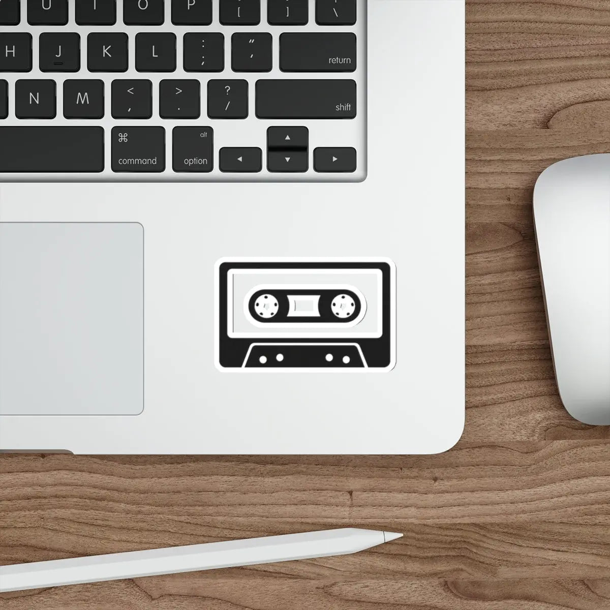 Ages Ago Apparel Logo Cassette Die-Cut Sticker Printify