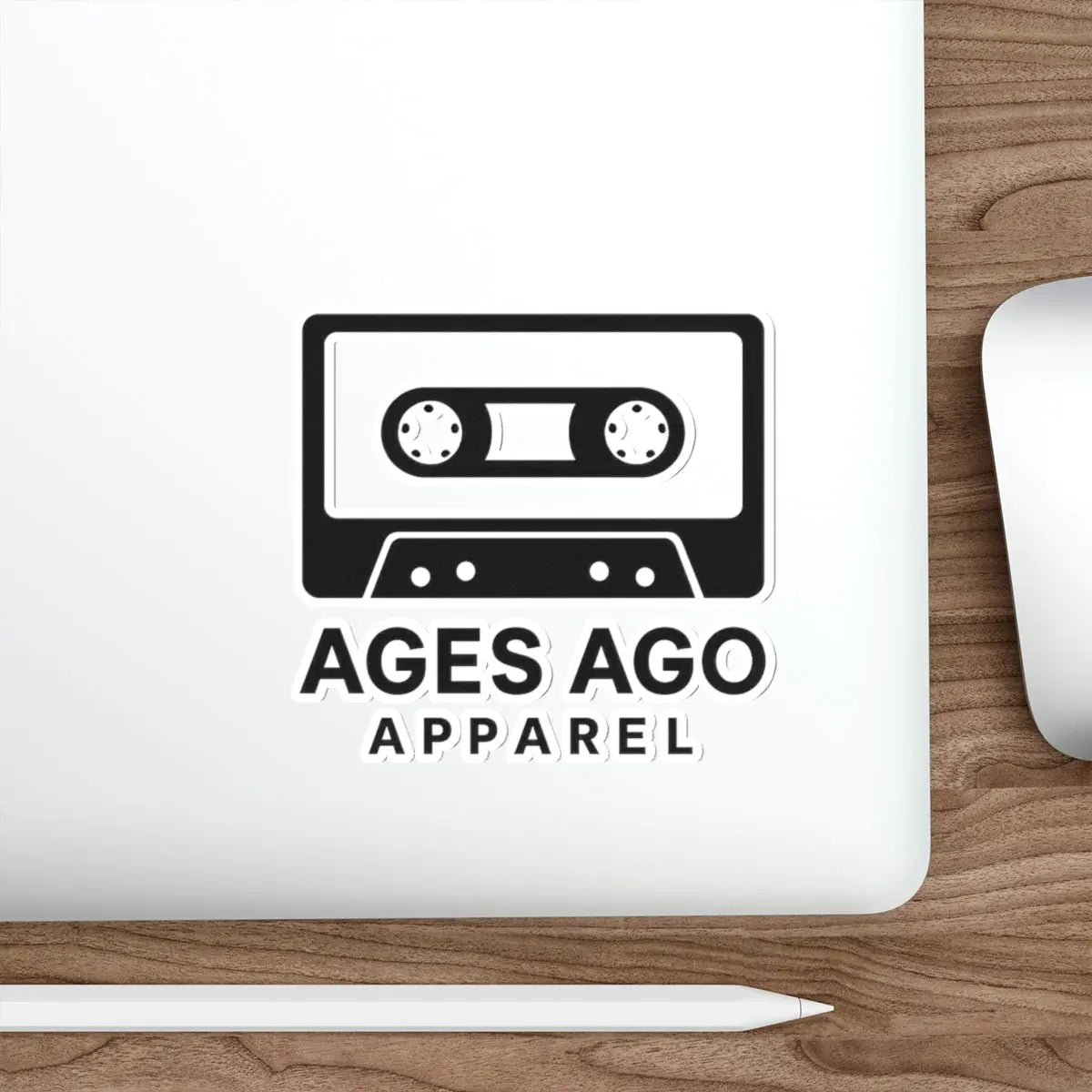 Ages Ago Apparel Logo Die-Cut Sticker Printify