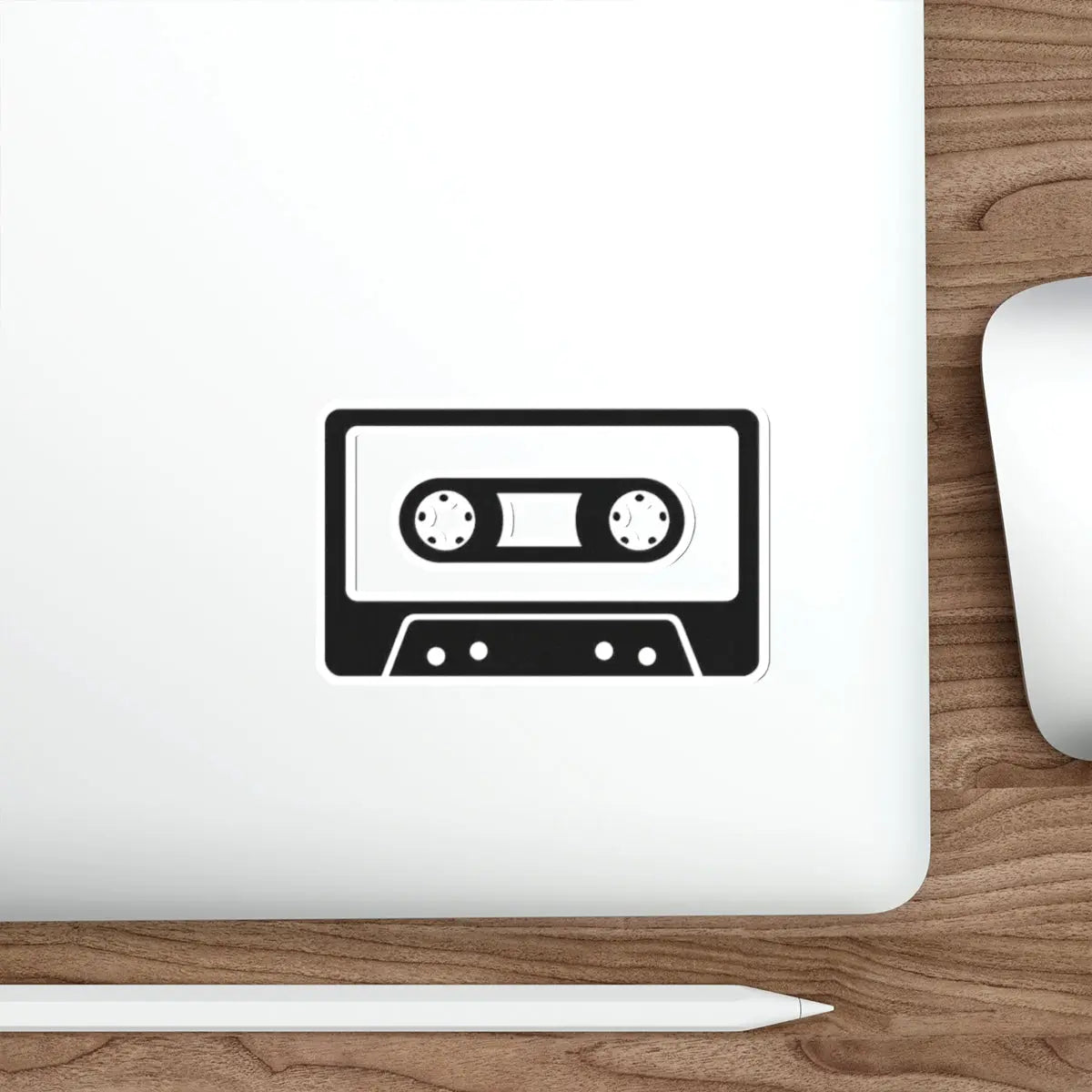 Ages Ago Apparel Logo Cassette Die-Cut Sticker Printify