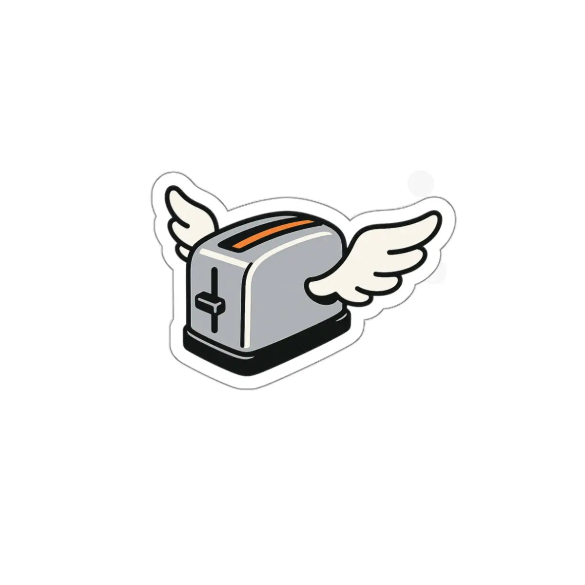 Flying Toaster Die-Cut Sticker Printify