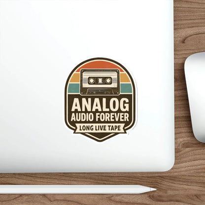 Analog Audio Forever Die-Cut Sticker Printify