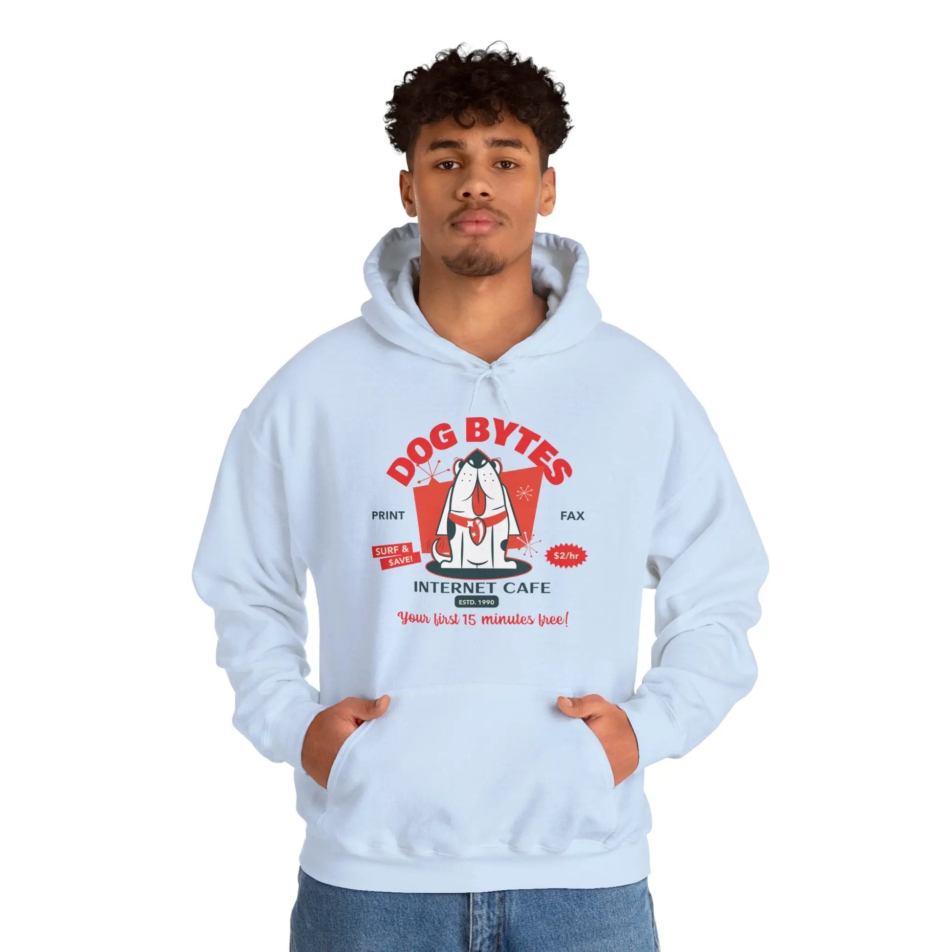 Dog Bytes Internet Cafe Hoodie Printify