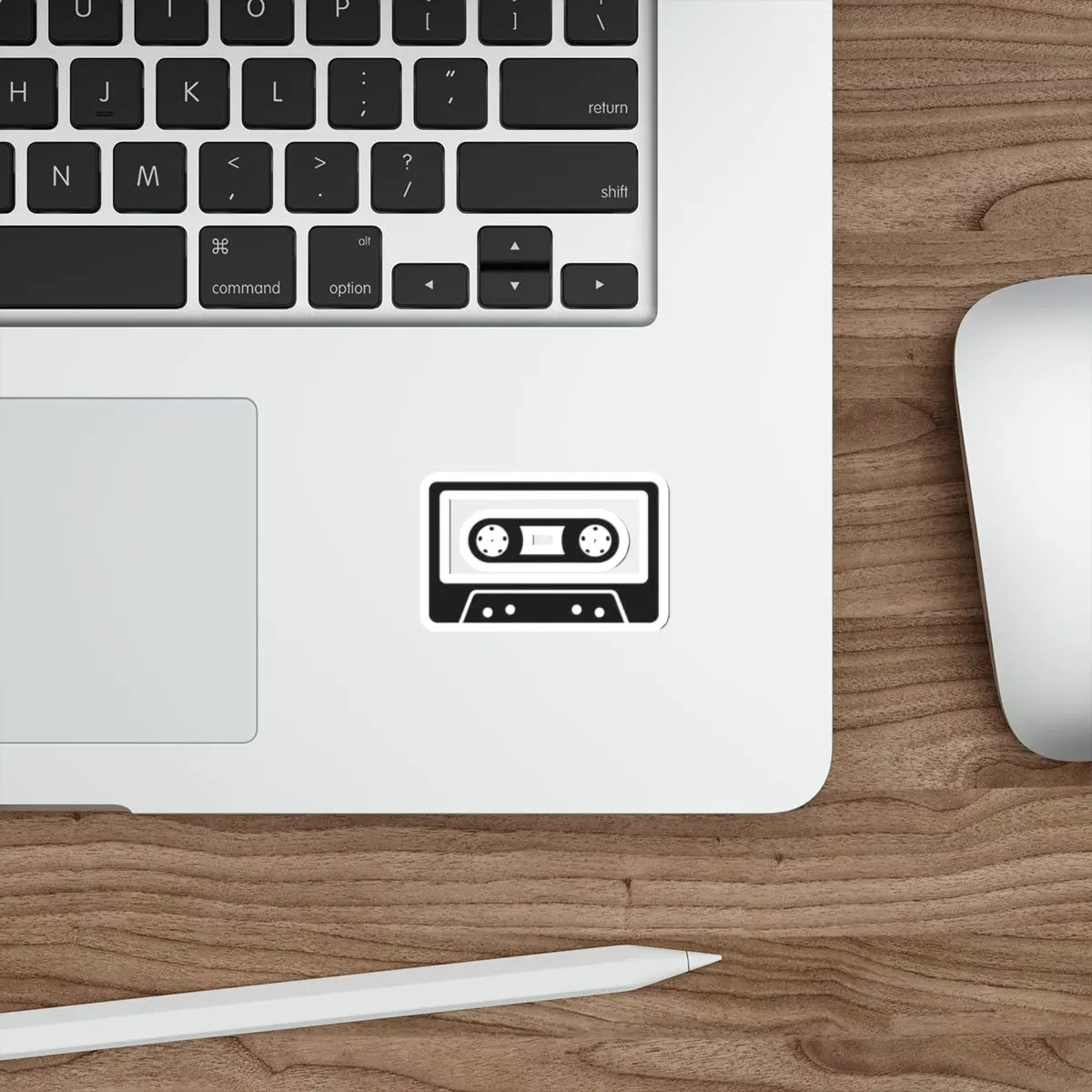 Ages Ago Apparel Logo Cassette Die-Cut Sticker Printify