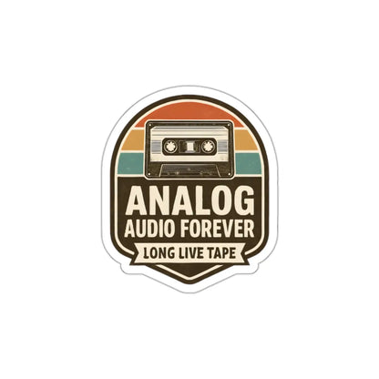 Analog Audio Forever Die-Cut Sticker Printify