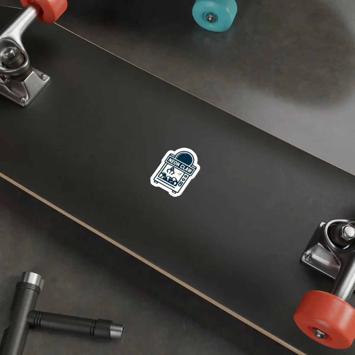 Neon Claw Arcade Game Die-Cut Sticker Printify