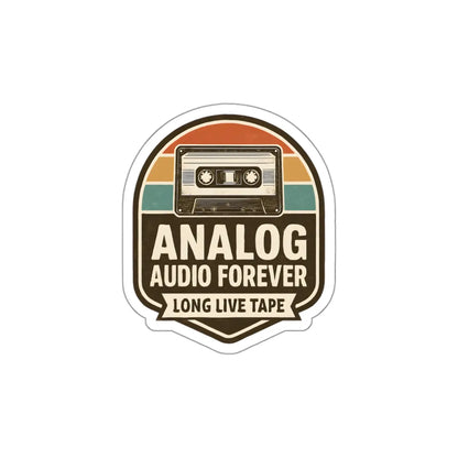 Analog Audio Forever Die-Cut Sticker Printify
