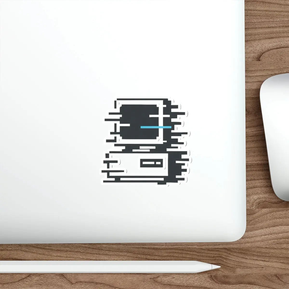 Glitchy PC Die-Cut Sticker Printify