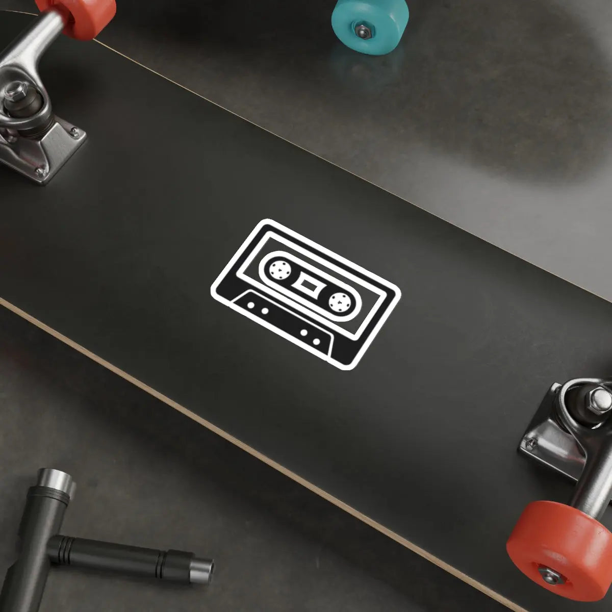 Ages Ago Apparel Logo Cassette Die-Cut Sticker Printify