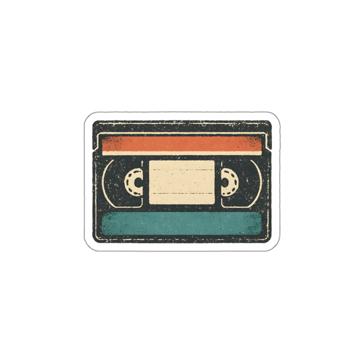 Retro VHS Cassette Die-Cut Sticker Printify