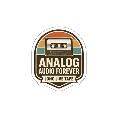 Analog Audio Forever Die-Cut Sticker Printify
