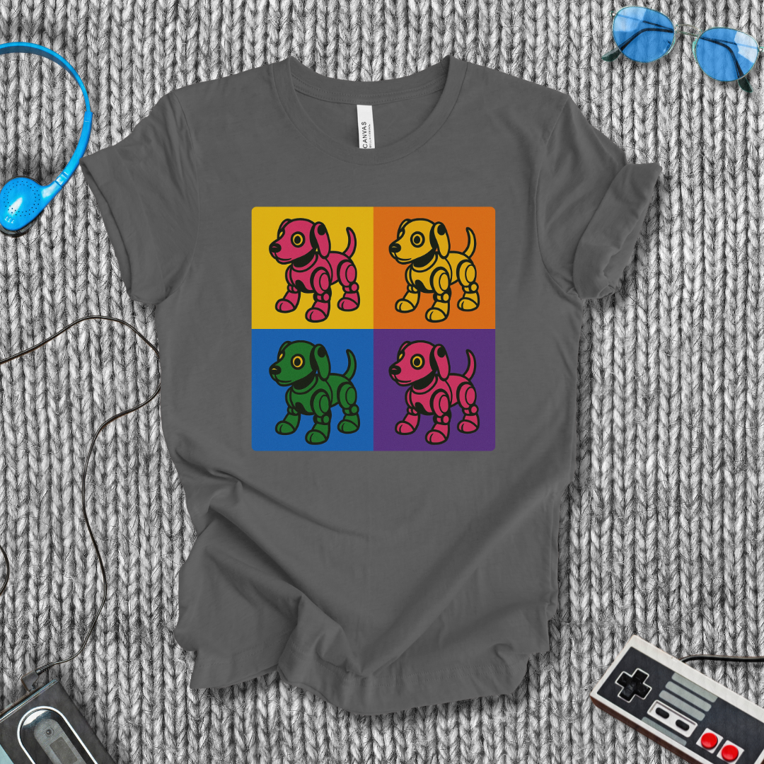 Retro Robo-Dog Pop Art T-shirt