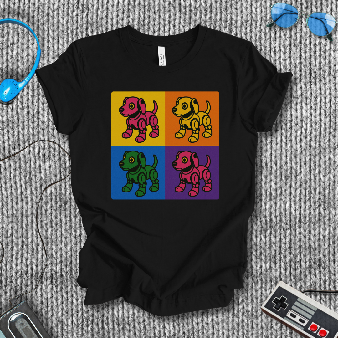 Retro Robo-Dog Pop Art T-shirt