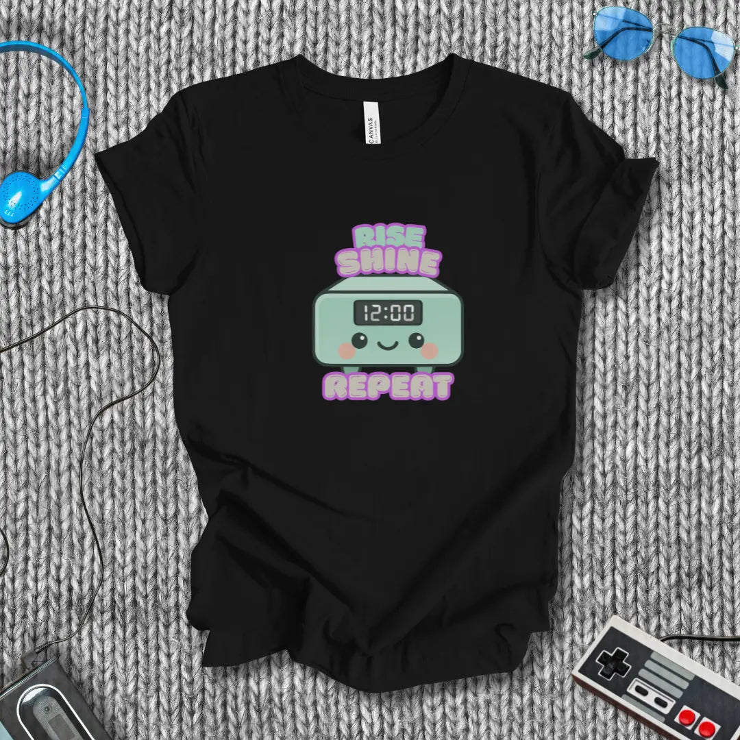 Rise Shine Repeat T-Shirt Bella+Canvas