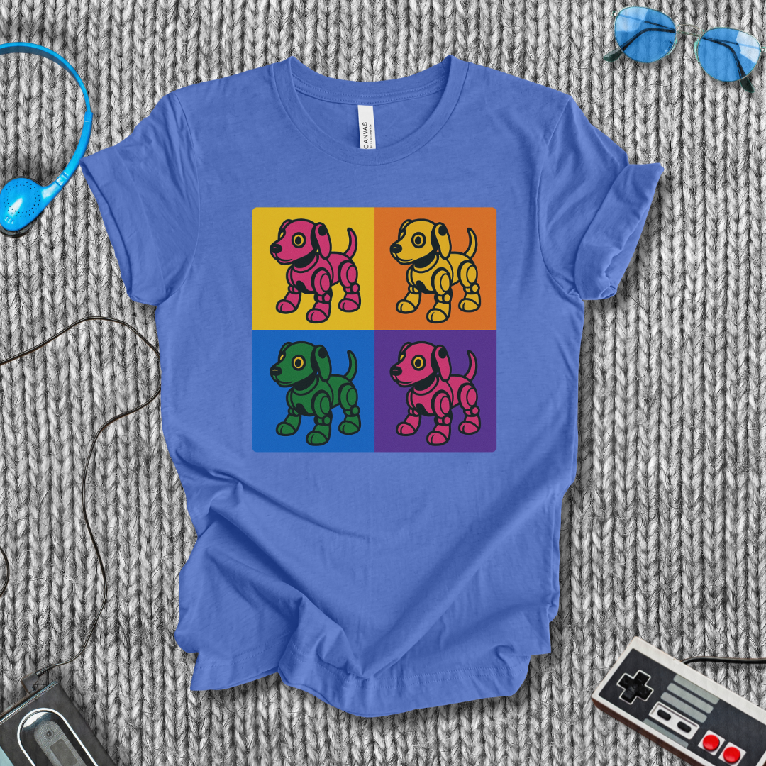 Retro Robo-Dog Pop Art T-shirt