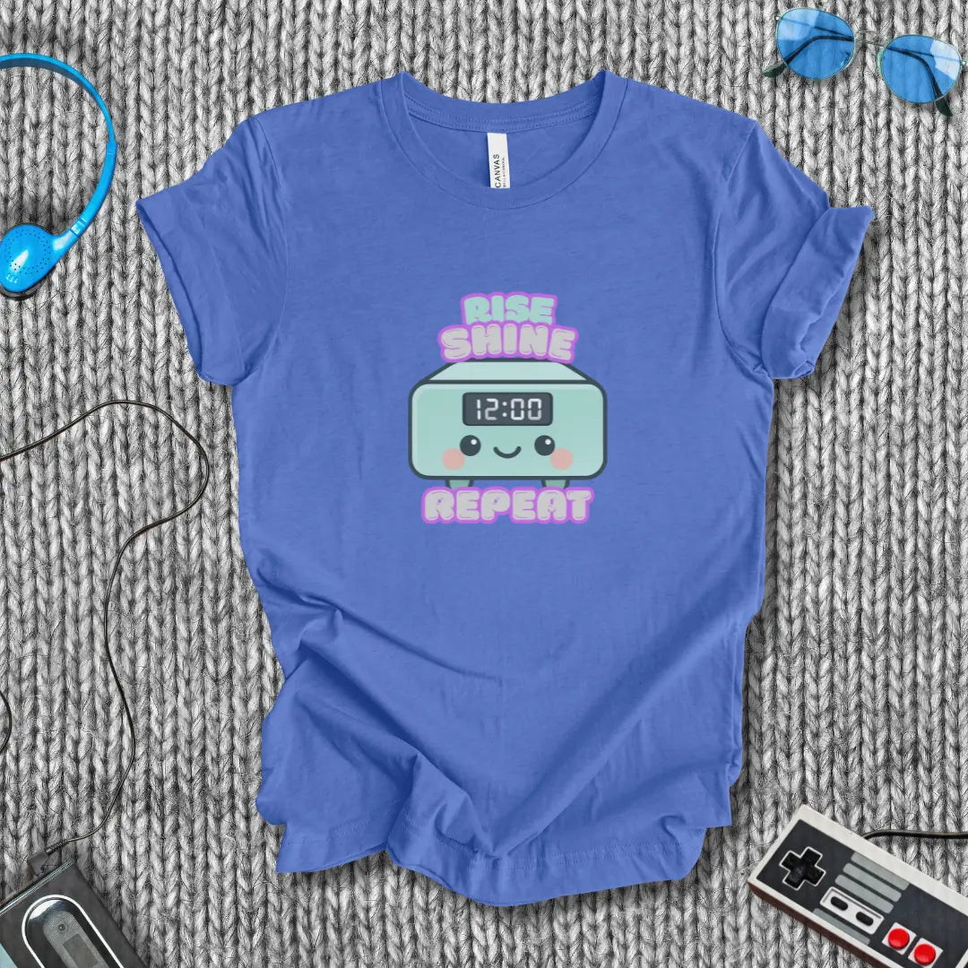 Rise Shine Repeat T-Shirt Bella+Canvas