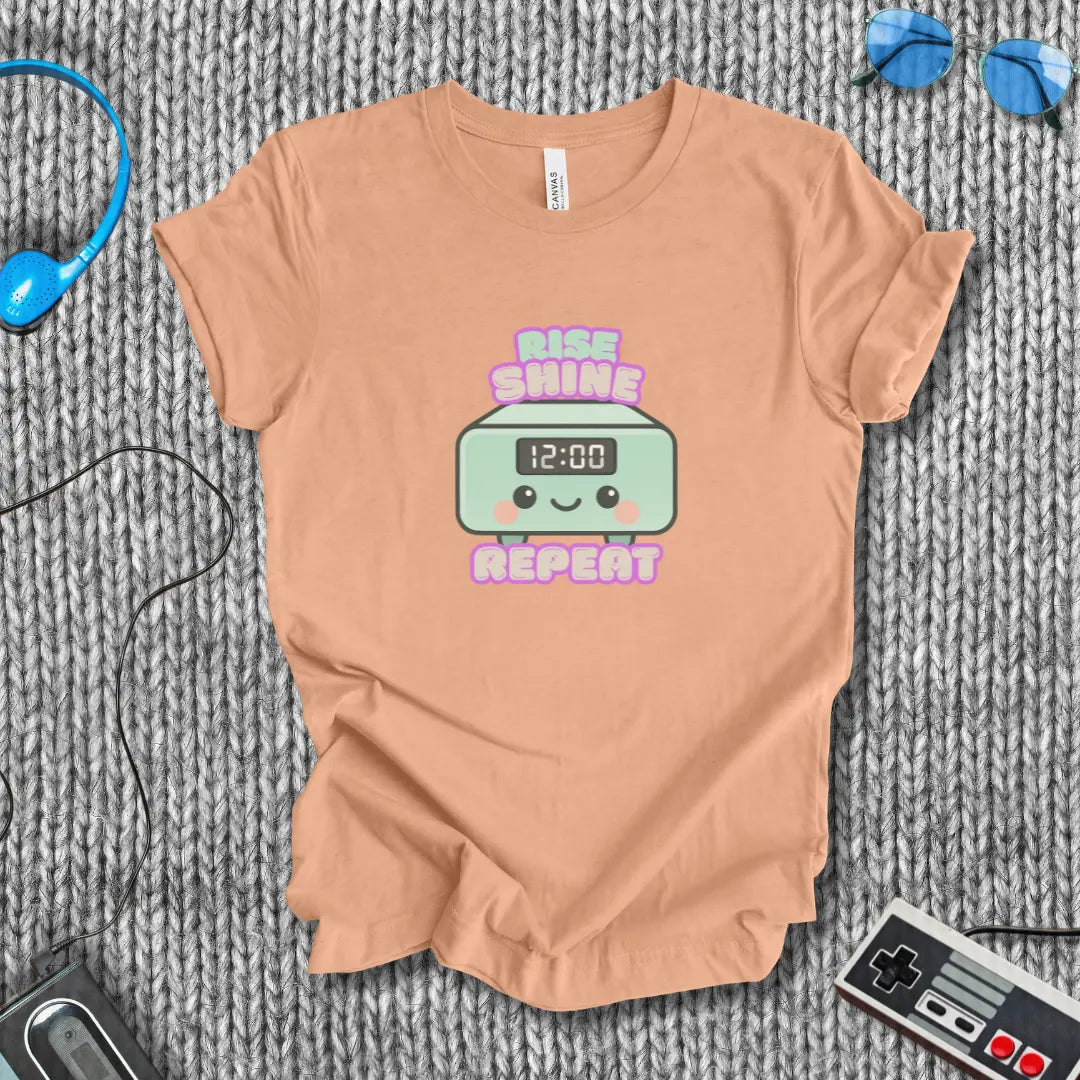 Rise Shine Repeat T-Shirt Bella+Canvas