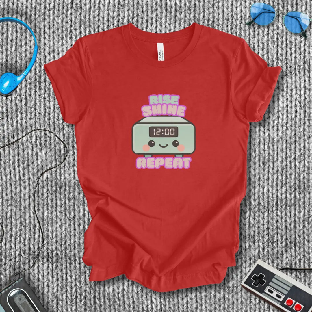 Rise Shine Repeat T-Shirt Bella+Canvas