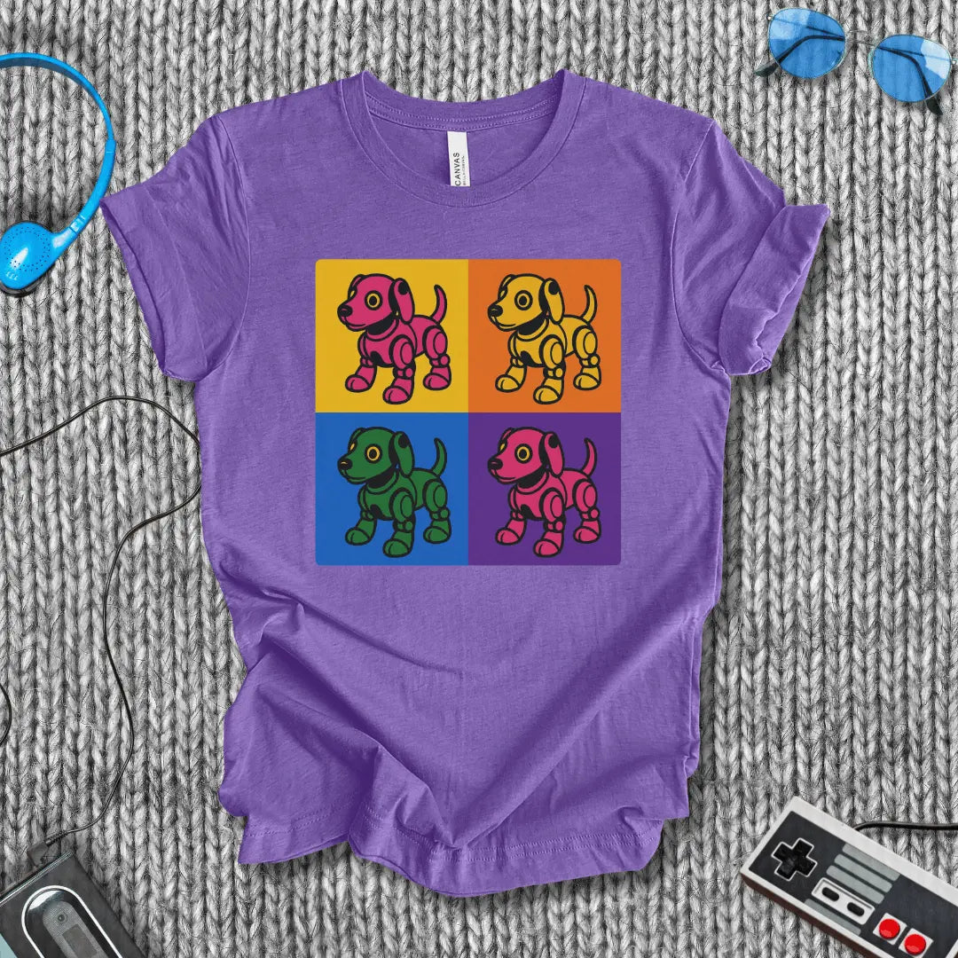 Retro Robo-Dog Pop Art T-shirt