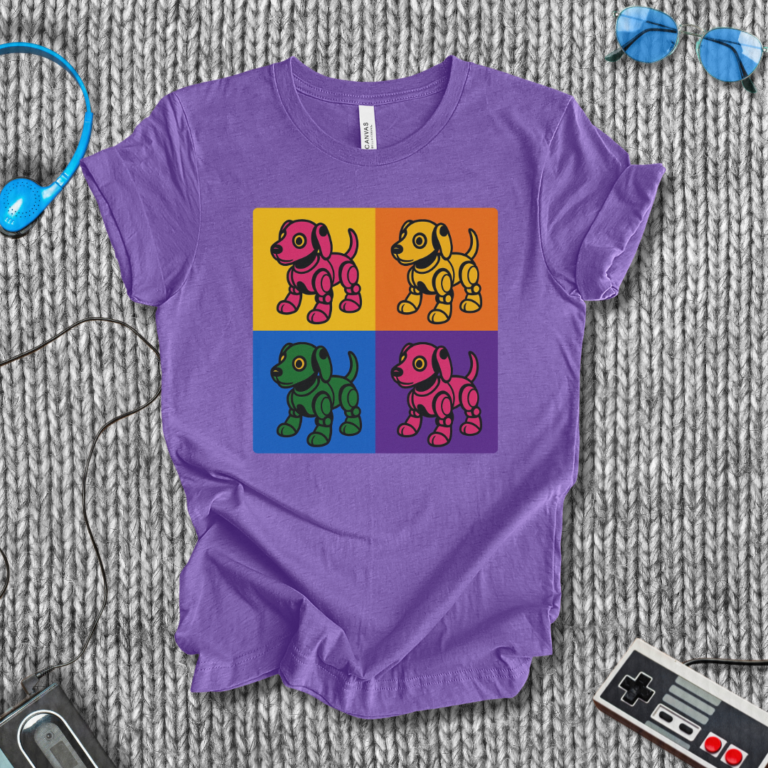 Retro Robo-Dog Pop Art T-shirt