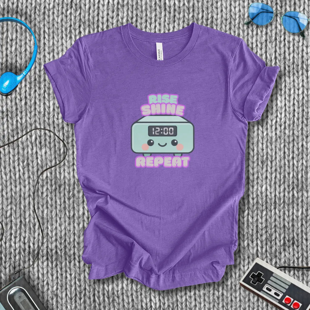 Rise Shine Repeat T-Shirt Bella+Canvas