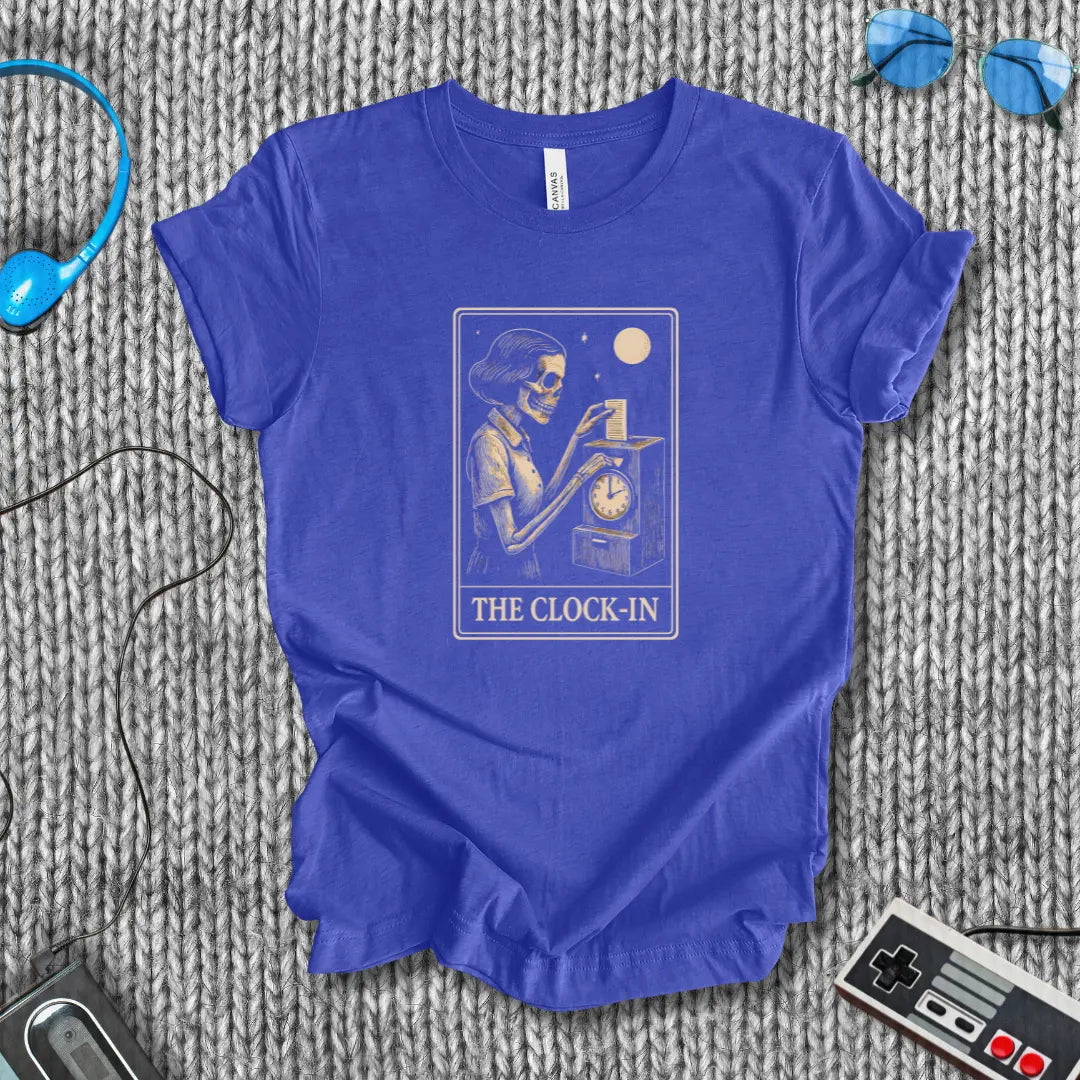 Tarot: The Clock-In – Skeleton Tarot Tee Bella+Canvas